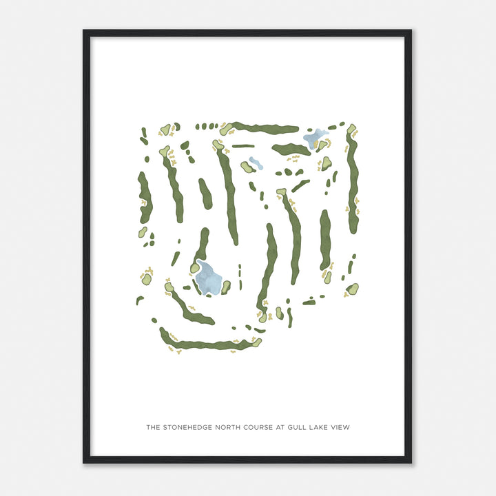 Print of The Stonehedge North Course At Gull Lake View Modern Map