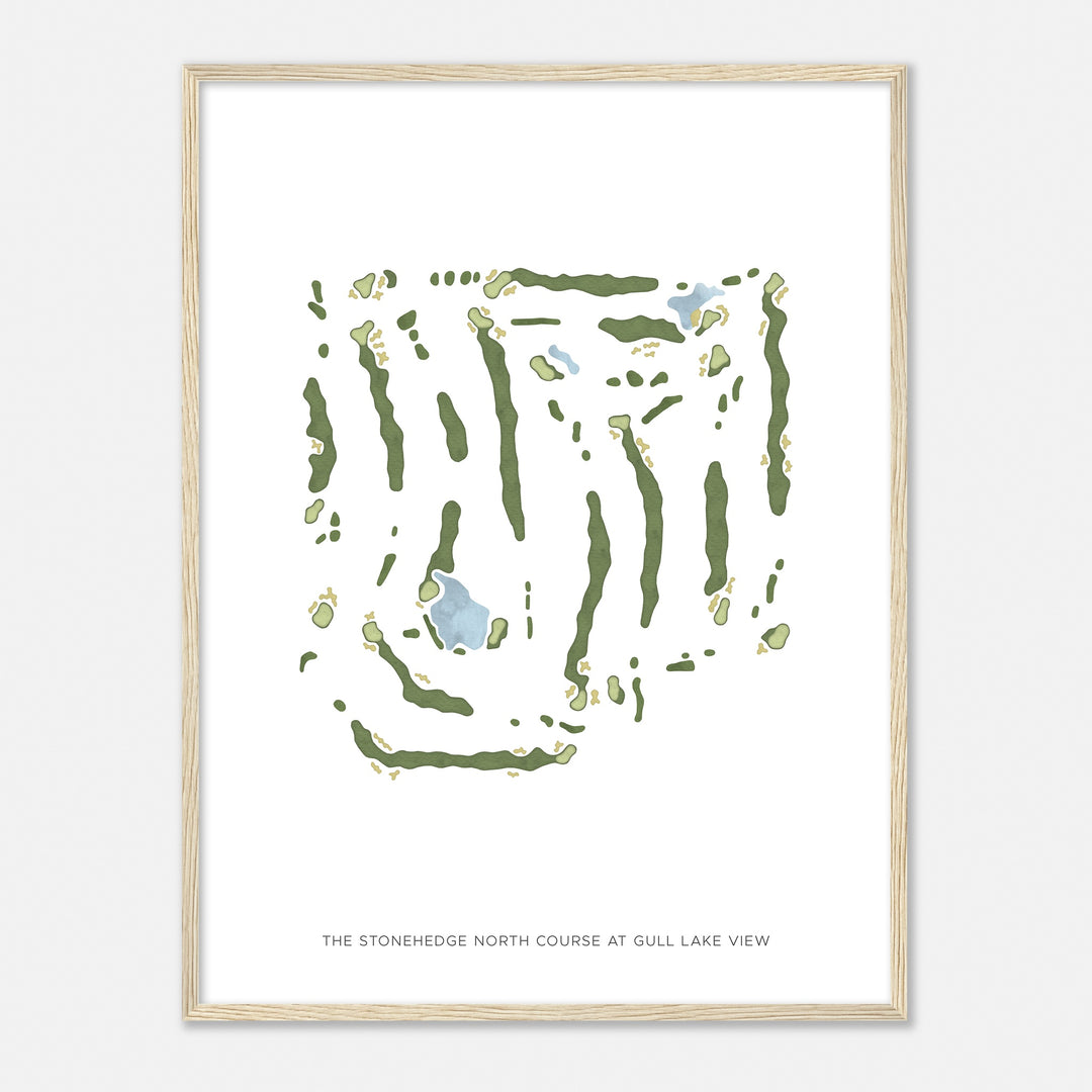 Print of The Stonehedge North Course At Gull Lake View Modern Map