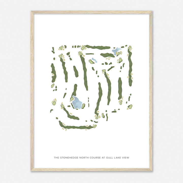 Print of The Stonehedge North Course At Gull Lake View Modern Map
