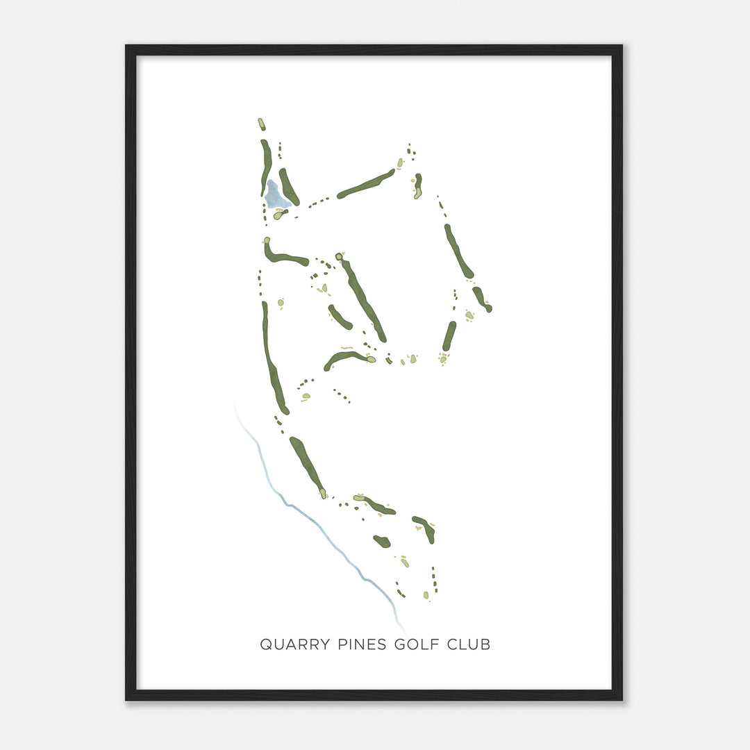 Print of Quarry Pines Golf Club Modern Map