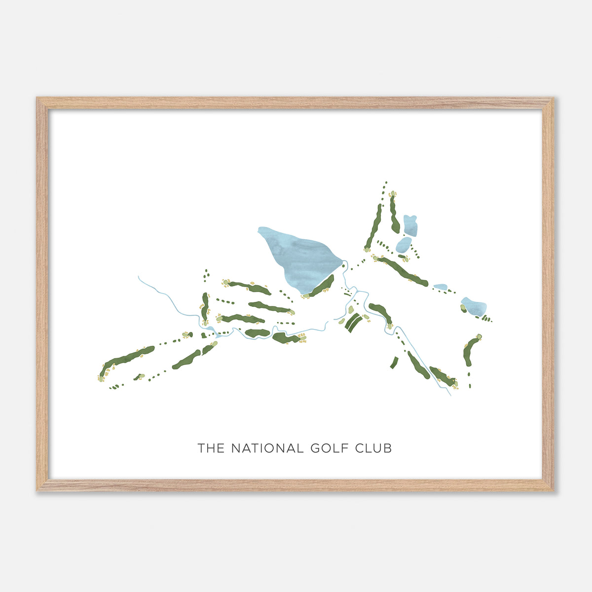 Print of The National Golf Club Modern Map