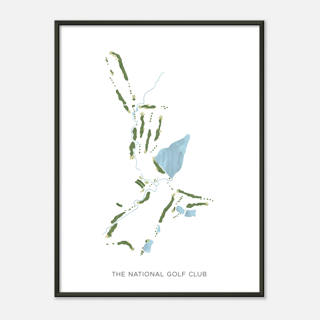 Print of The National Golf Club Modern Map