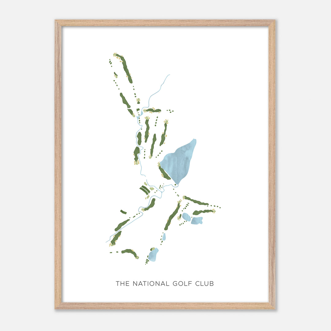 Print of The National Golf Club Modern Map