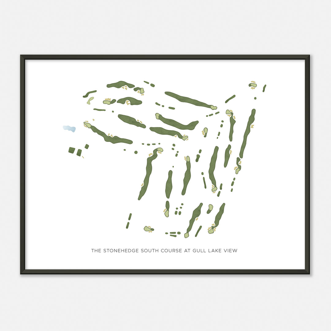 Print of The Stonehedge South Course At Gull Lake View Modern Map