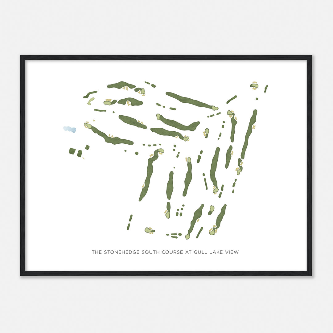 Print of The Stonehedge South Course At Gull Lake View Modern Map