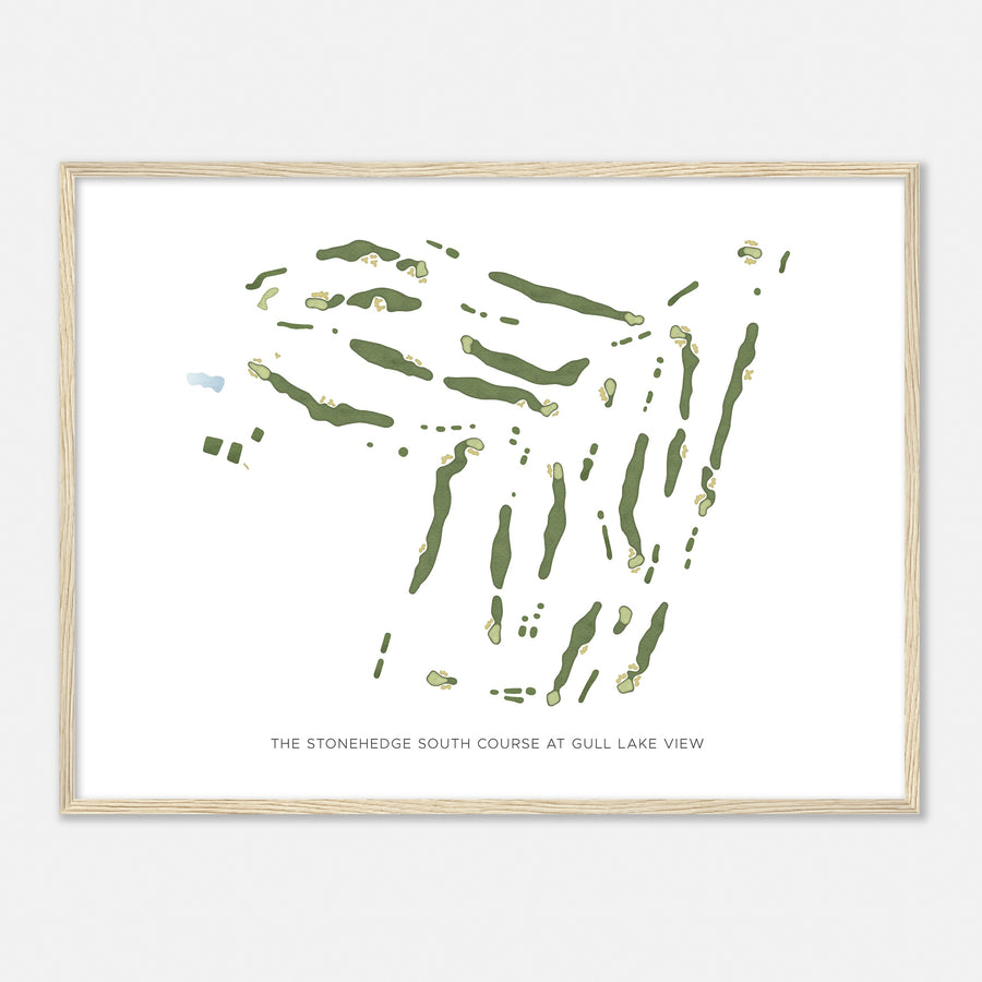 Print of The Stonehedge South Course At Gull Lake View Modern Map