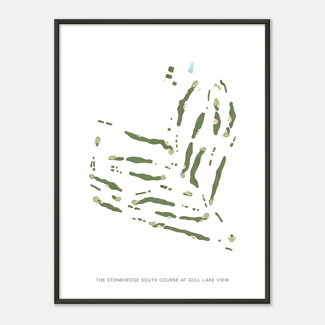 Print of The Stonehedge South Course At Gull Lake View Modern Map