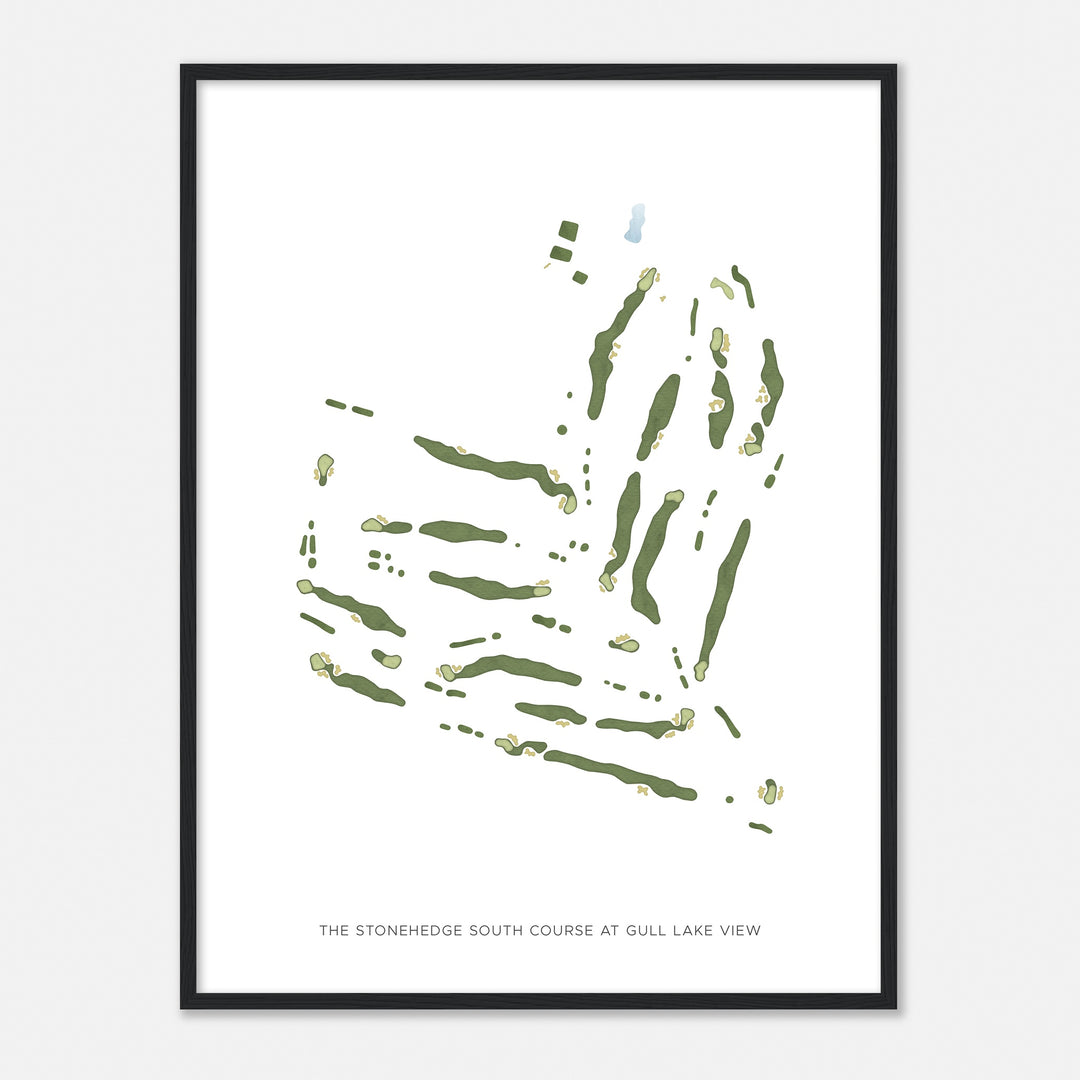 Print of The Stonehedge South Course At Gull Lake View Modern Map