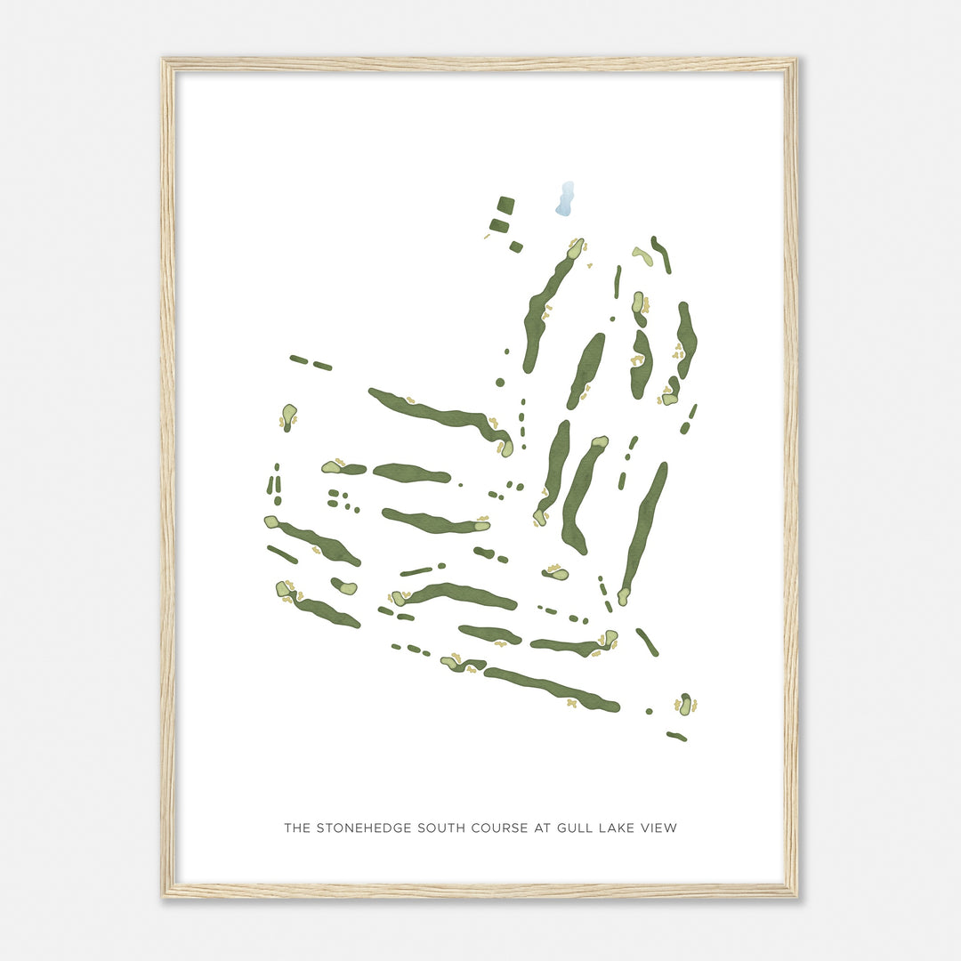 Print of The Stonehedge South Course At Gull Lake View Modern Map