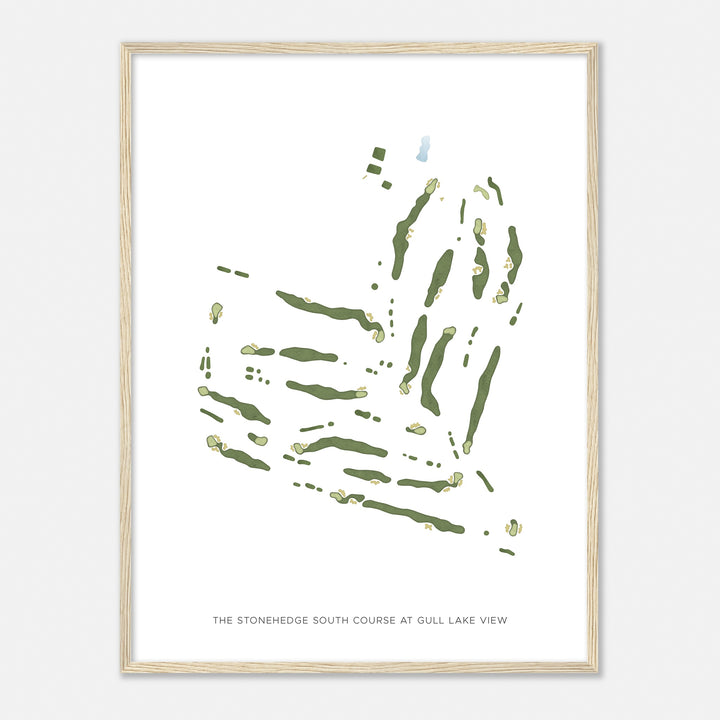 Print of The Stonehedge South Course At Gull Lake View Modern Map