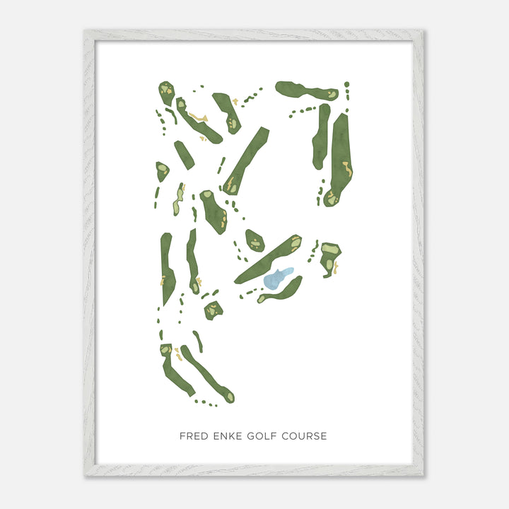 Print of Fred Enke Golf Course Modern Map