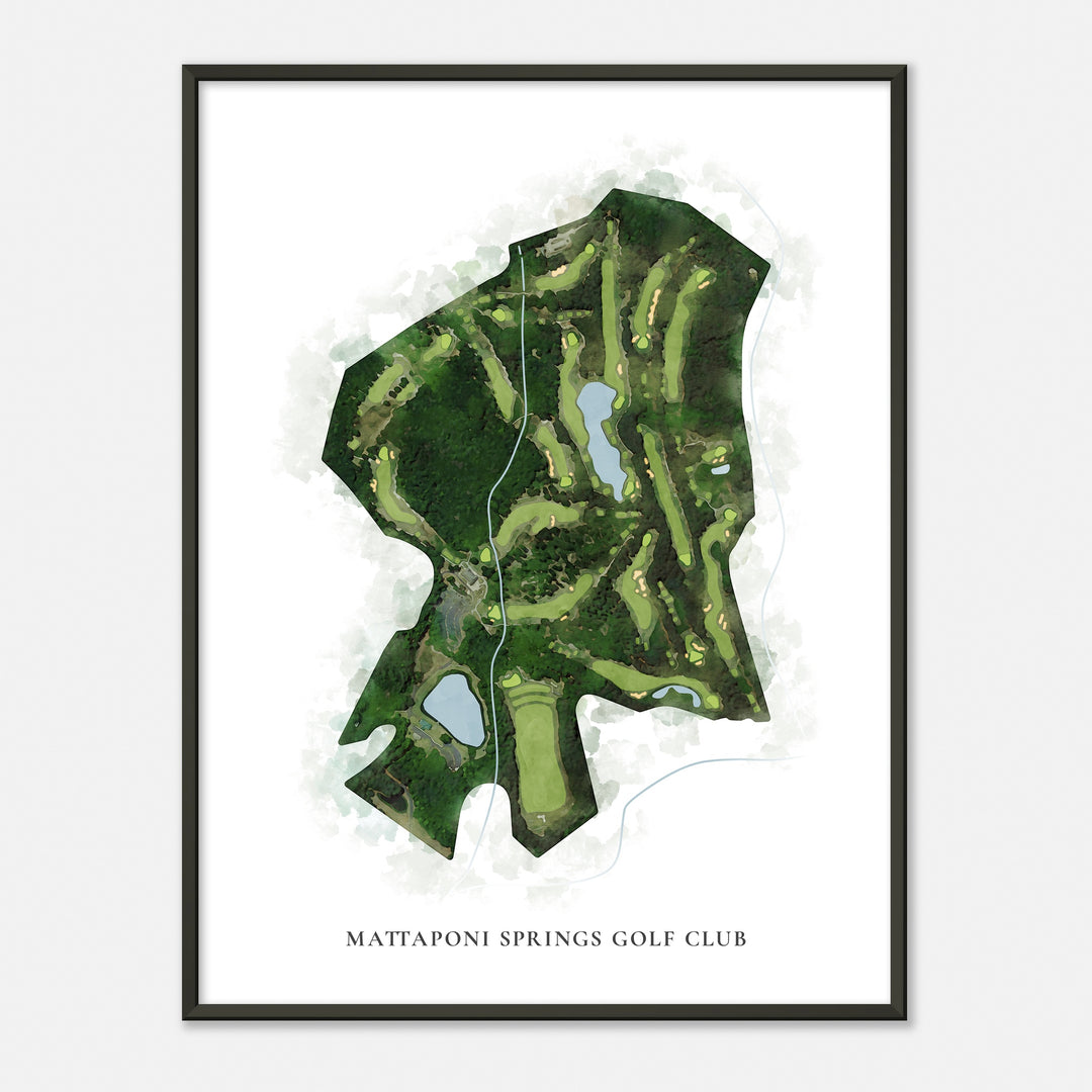 Print of Mattaponi Springs Golf Club Classic Map