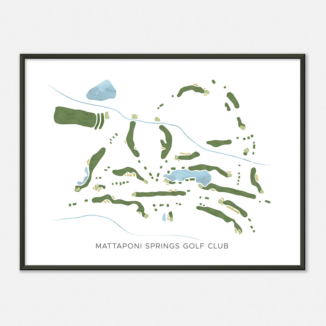 Print of Mattaponi Springs Golf Club Modern Map