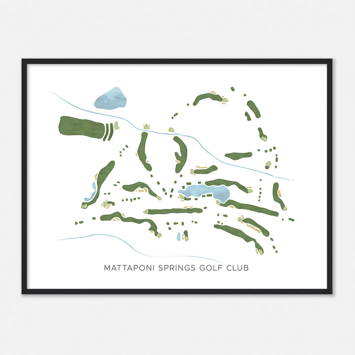 Print of Mattaponi Springs Golf Club Modern Map