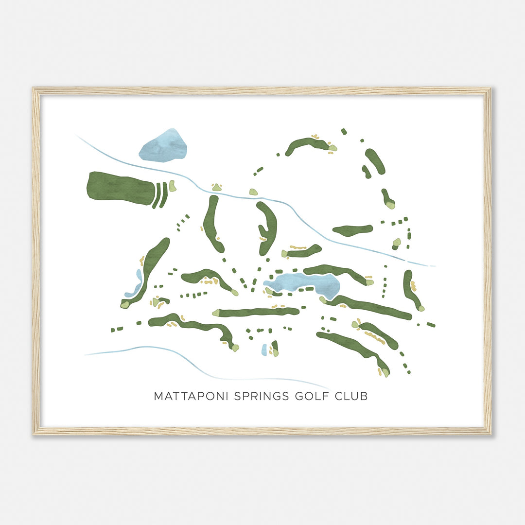 Print of Mattaponi Springs Golf Club Modern Map