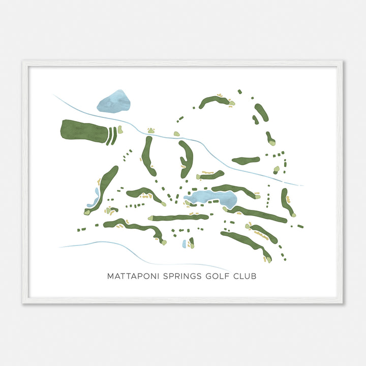 Print of Mattaponi Springs Golf Club Modern Map