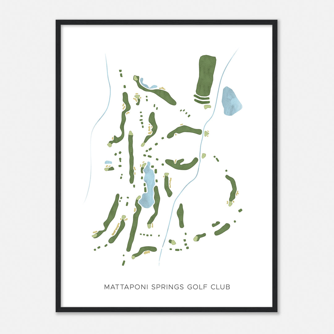 Print of Mattaponi Springs Golf Club Modern Map