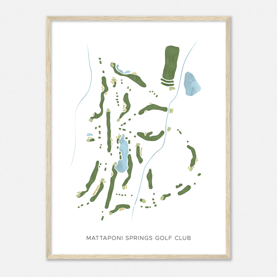 Print of Mattaponi Springs Golf Club Modern Map