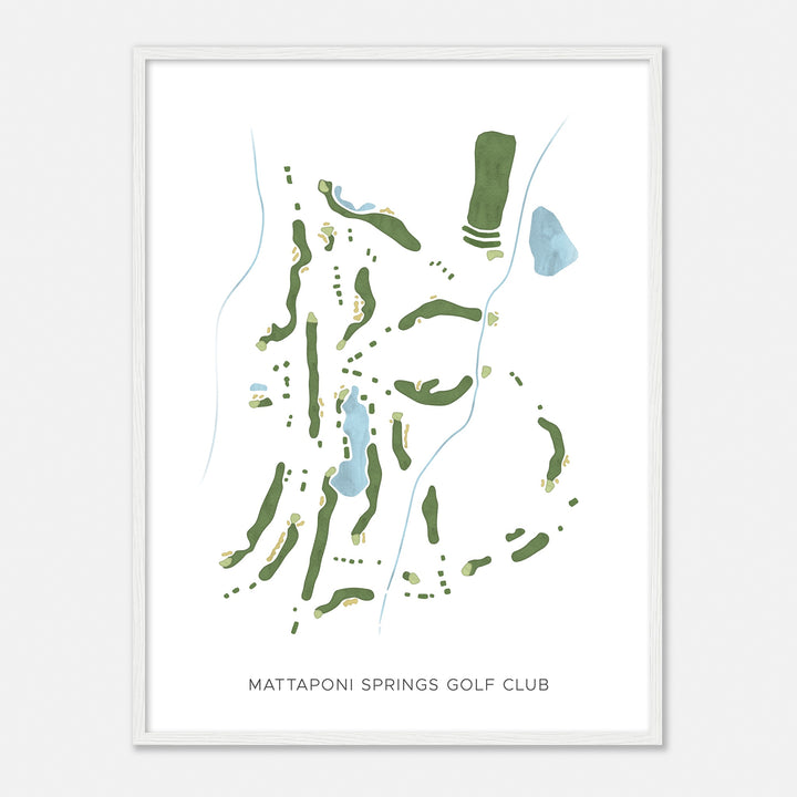 Print of Mattaponi Springs Golf Club Modern Map