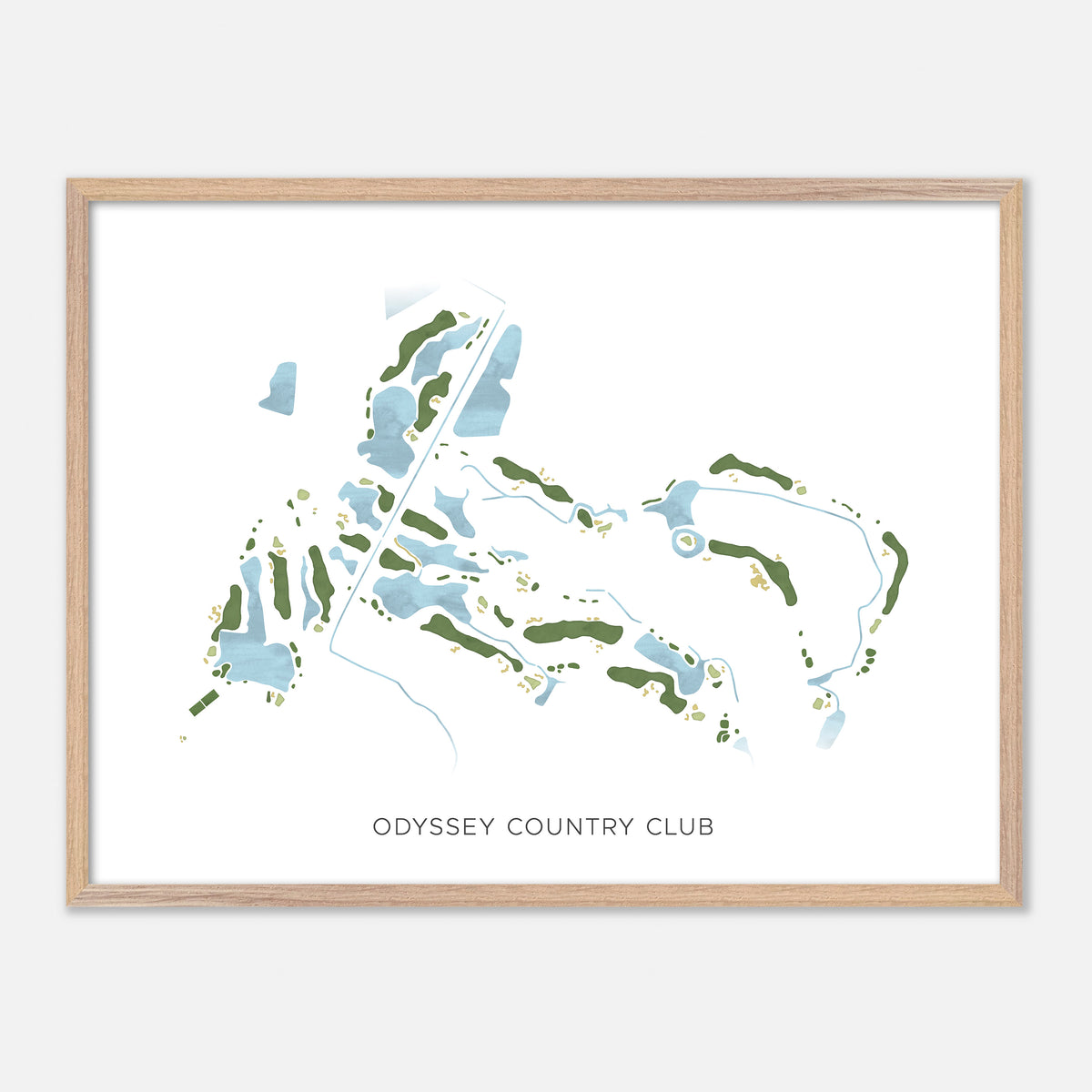 Print of Odyssey Country Club Modern Map