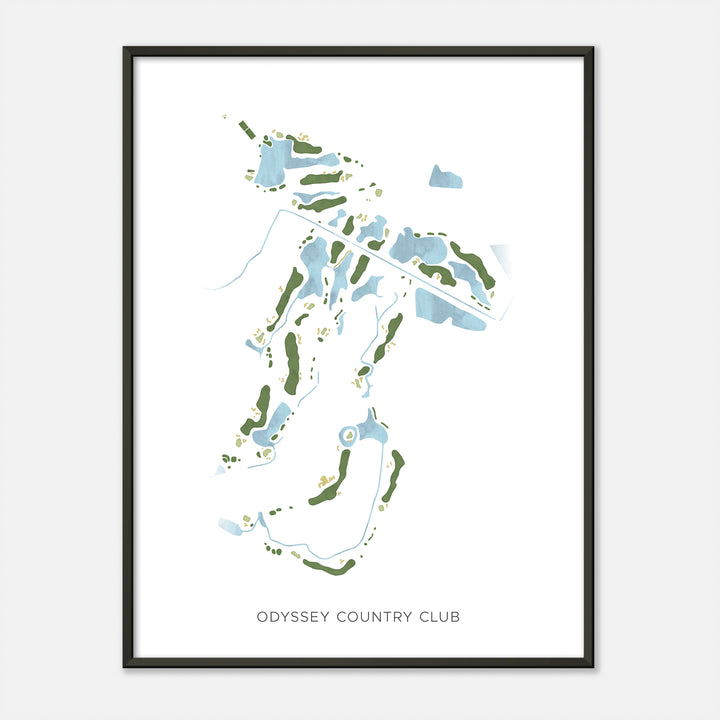 Print of Odyssey Country Club Modern Map