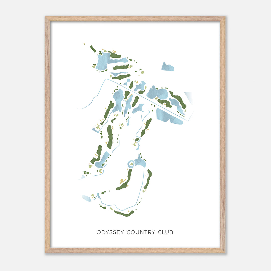 Print of Odyssey Country Club Modern Map