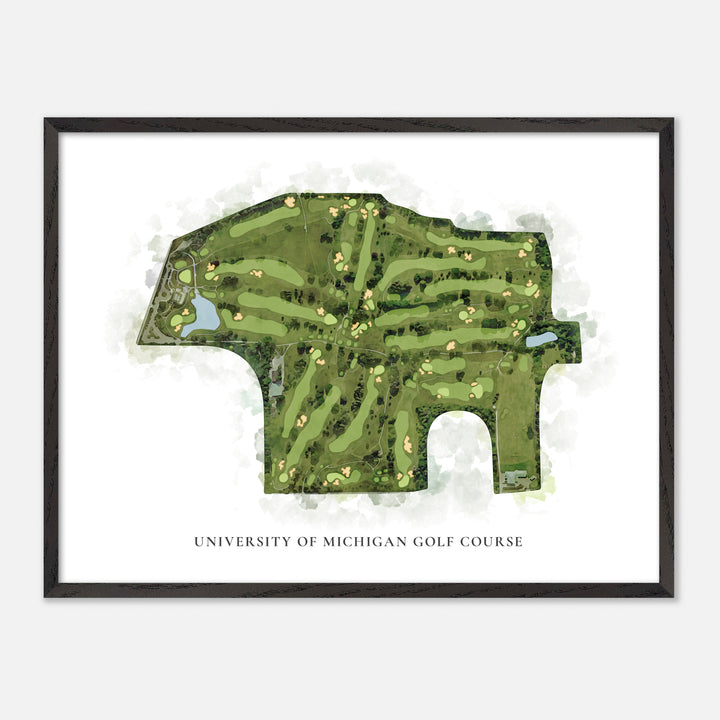 Print of University Of Michigan Golf Course Classic Map