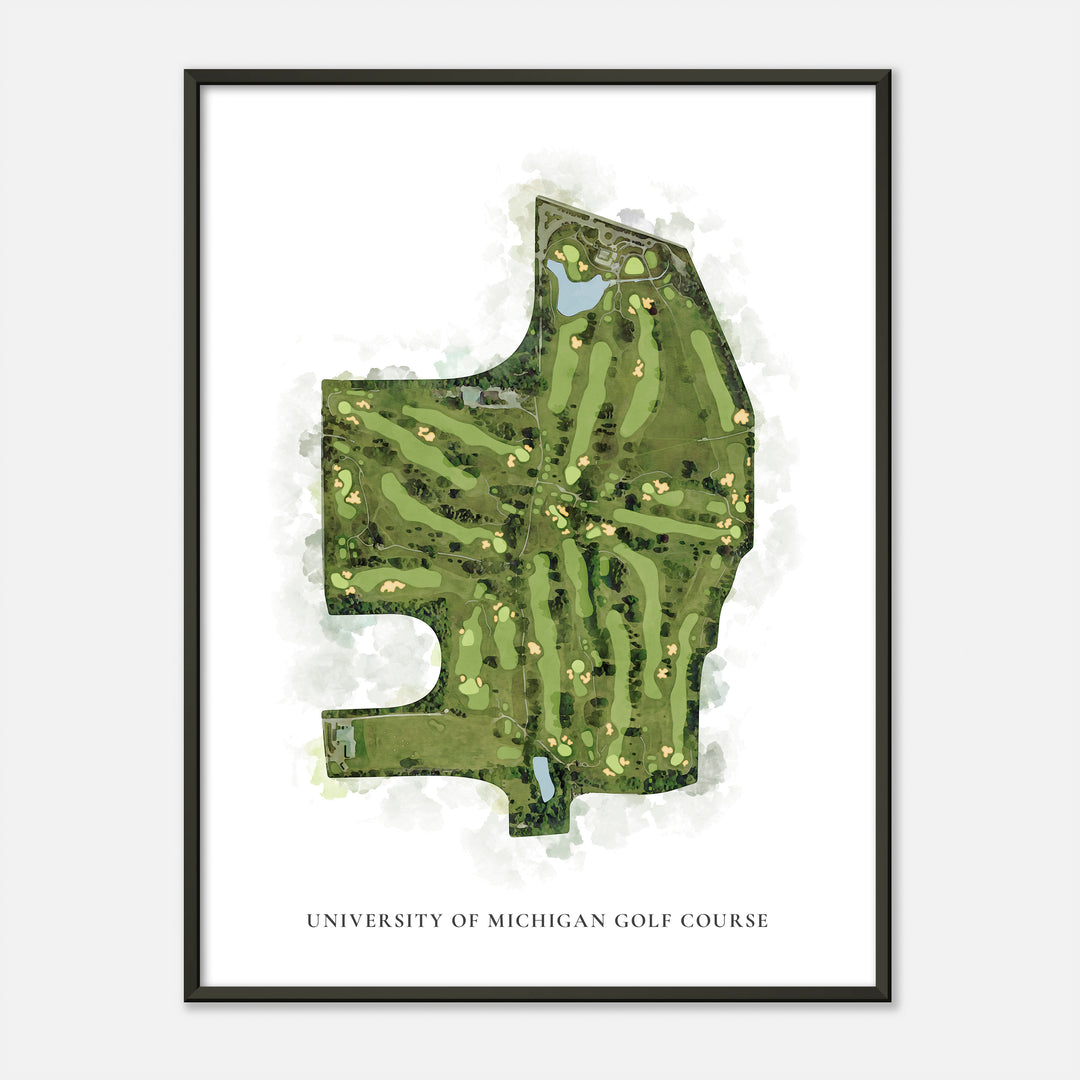 Print of University Of Michigan Golf Course Classic Map