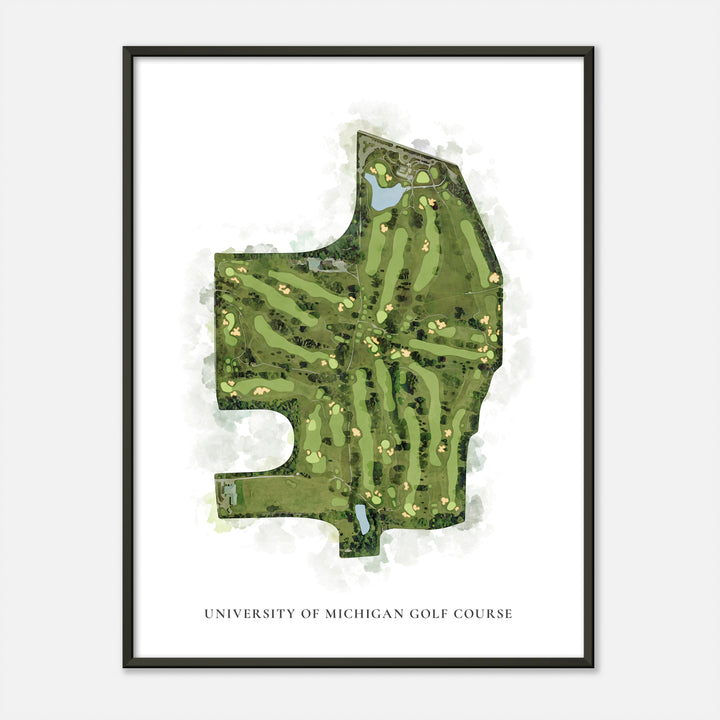 Print of University Of Michigan Golf Course Classic Map