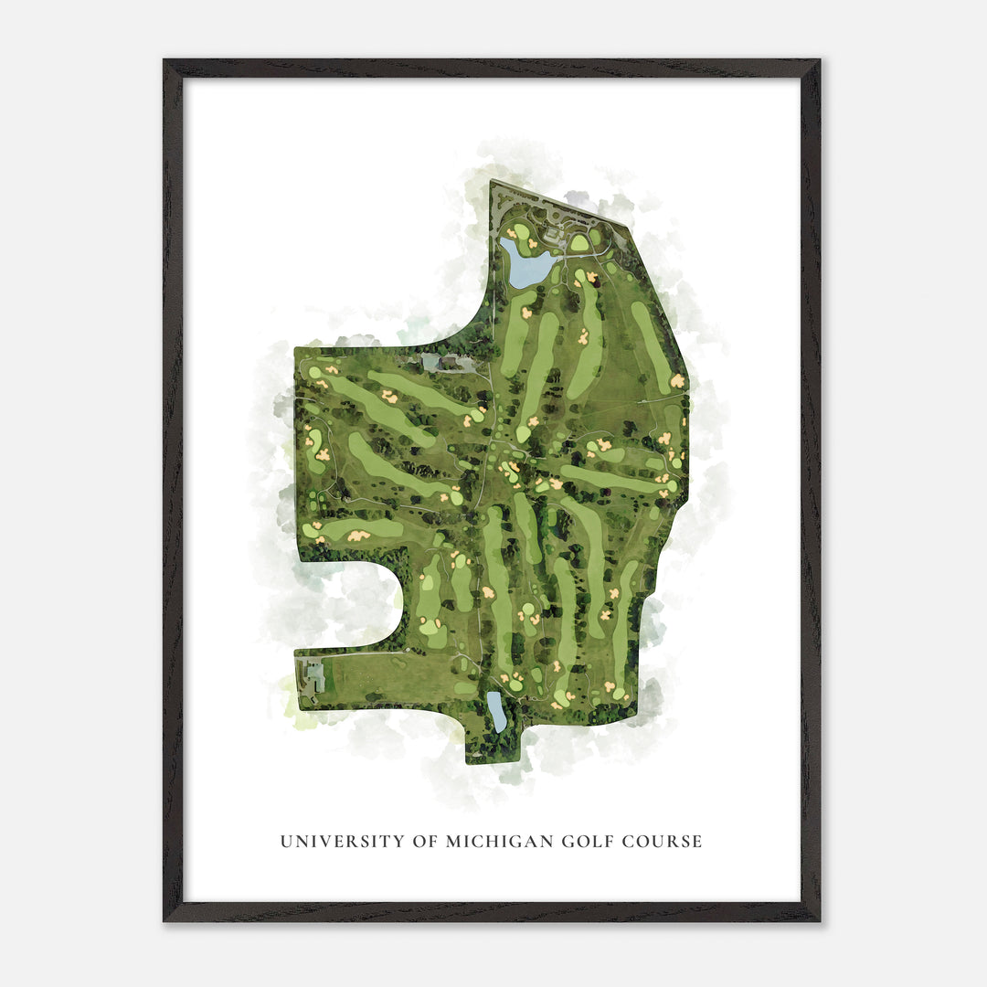 Print of University Of Michigan Golf Course Classic Map