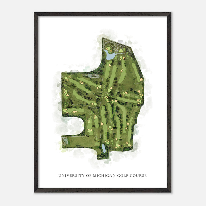 Print of University Of Michigan Golf Course Classic Map