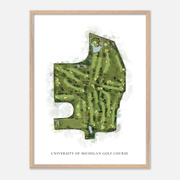 Print of University Of Michigan Golf Course Classic Map