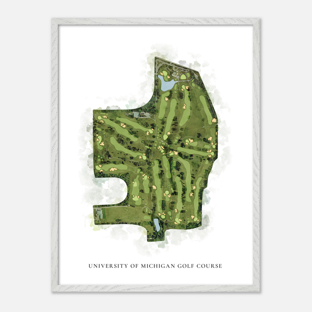 Print of University Of Michigan Golf Course Classic Map