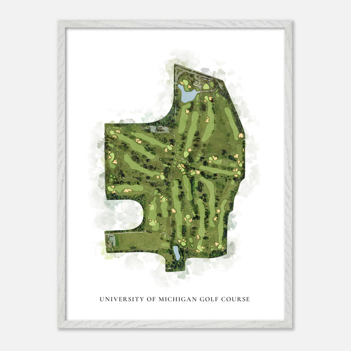 Print of University Of Michigan Golf Course Classic Map