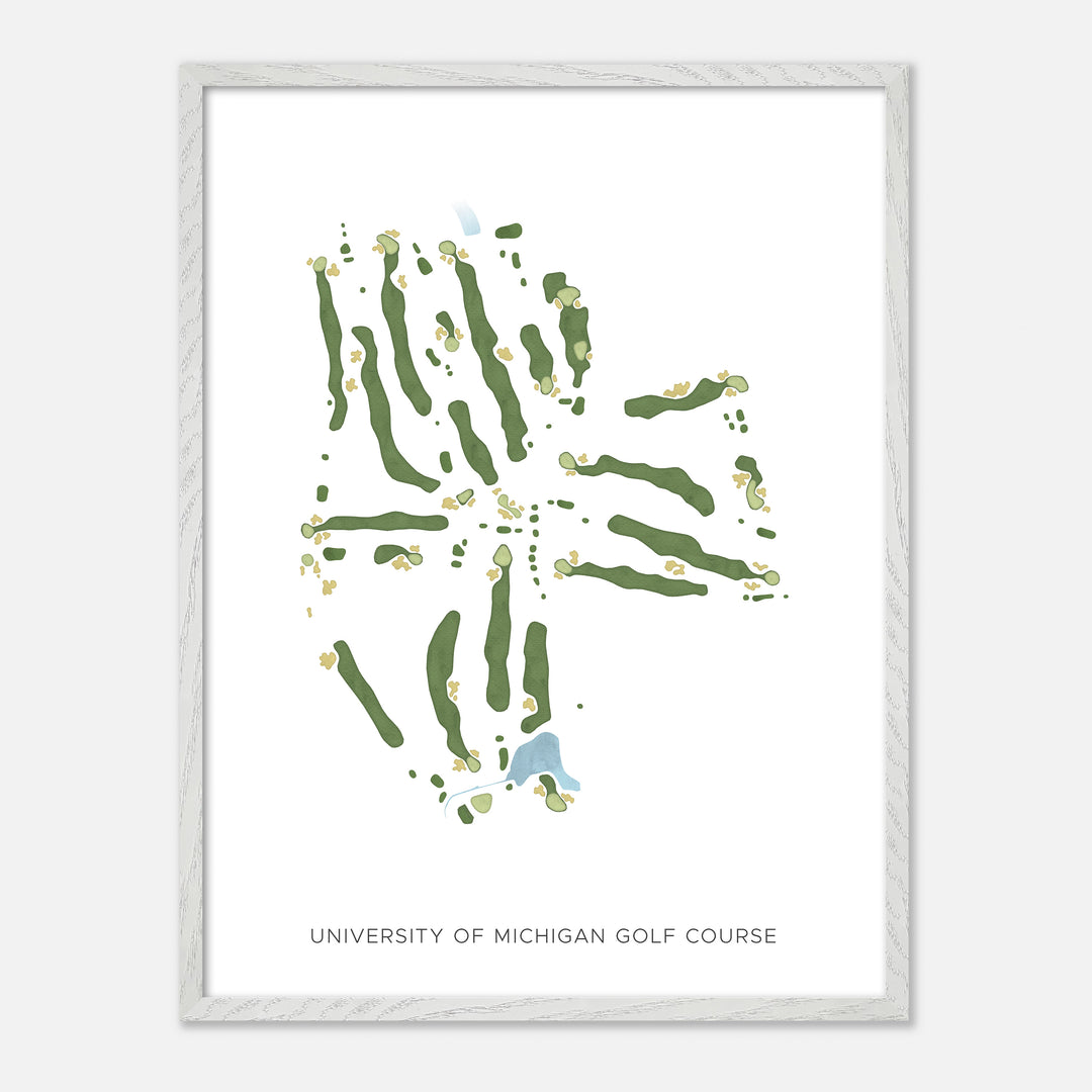 Print of University Of Michigan Golf Course Modern Map