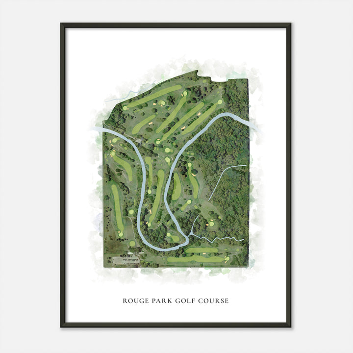 Print of Rouge Park Golf Course Classic Map
