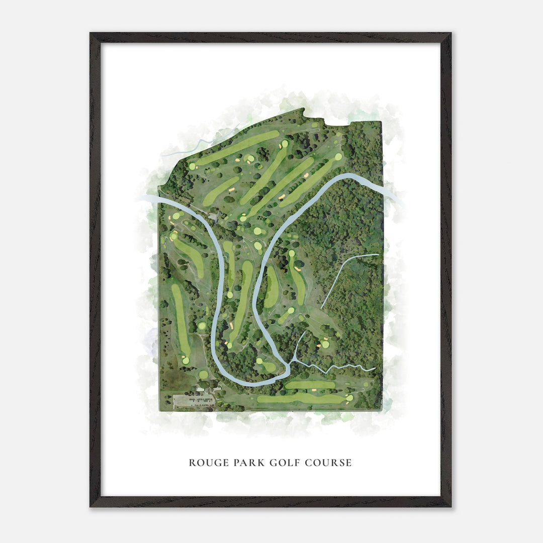 Print of Rouge Park Golf Course Classic Map