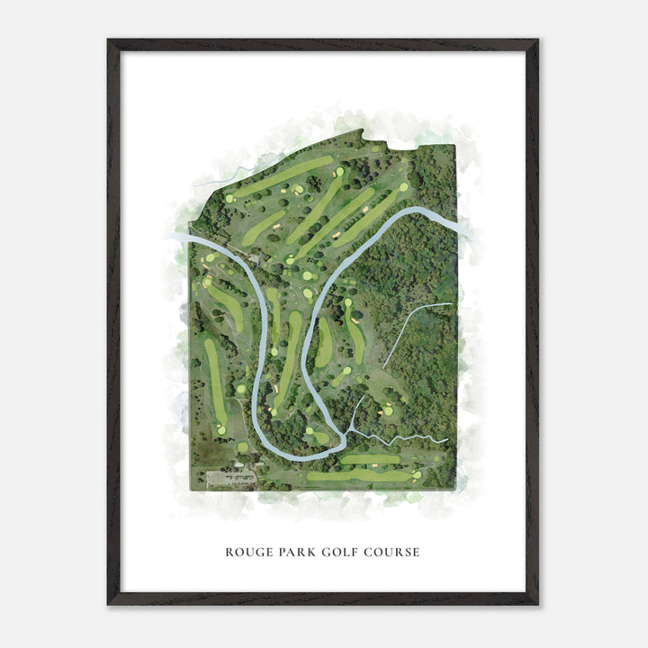 Print of Rouge Park Golf Course Classic Map