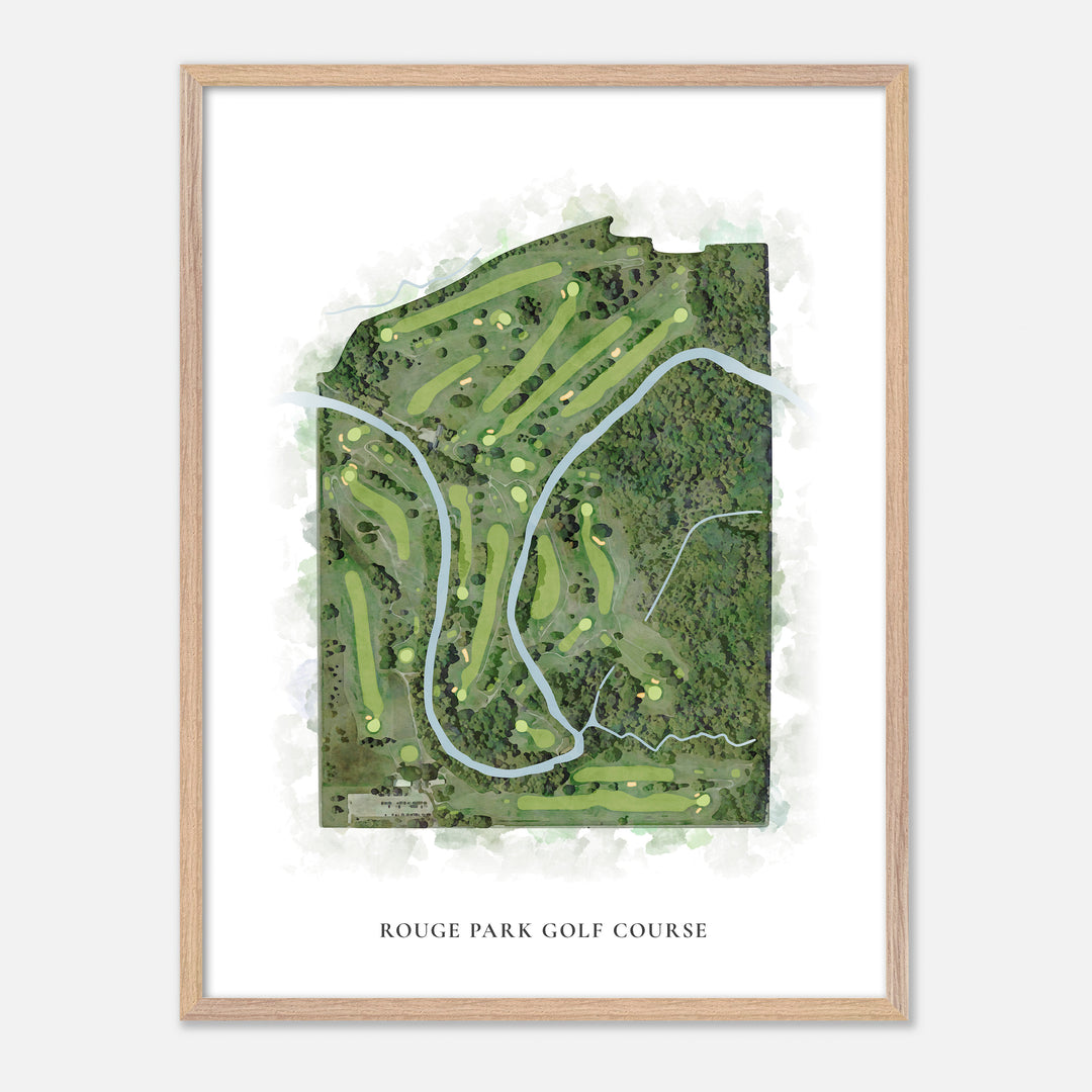 Print of Rouge Park Golf Course Classic Map