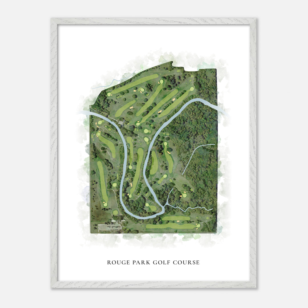 Print of Rouge Park Golf Course Classic Map