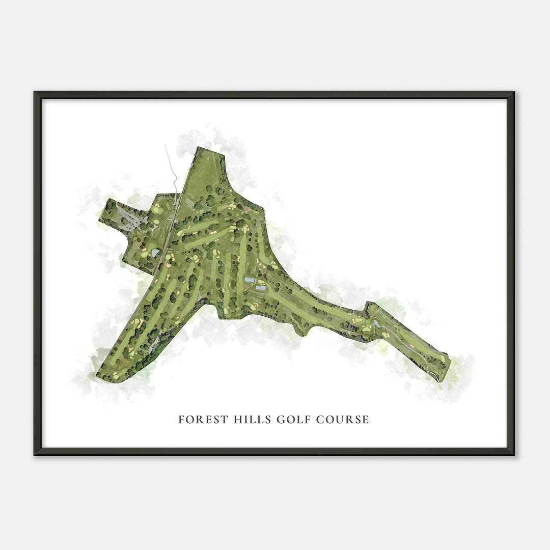 Print of Forest Hills Golf Course Classic Map