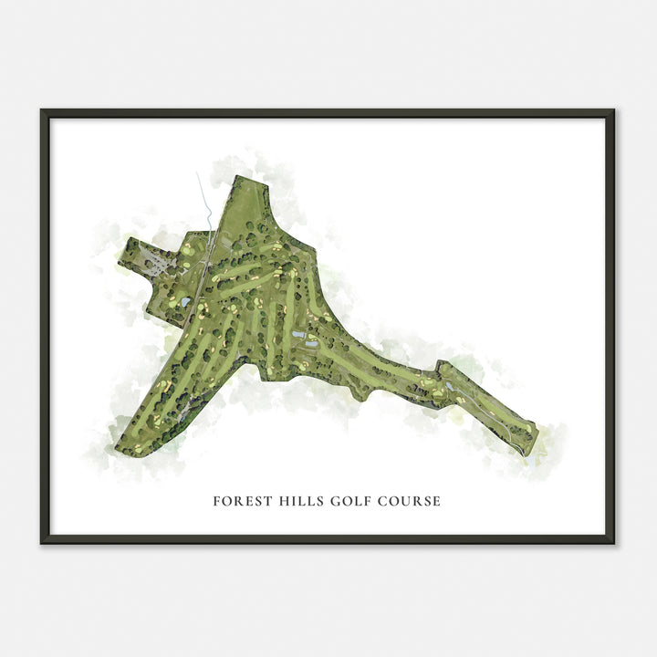 Print of Forest Hills Golf Course Classic Map