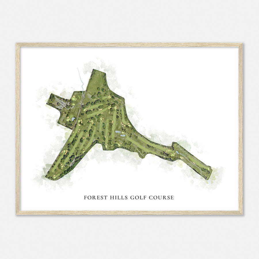 Print of Forest Hills Golf Course Classic Map