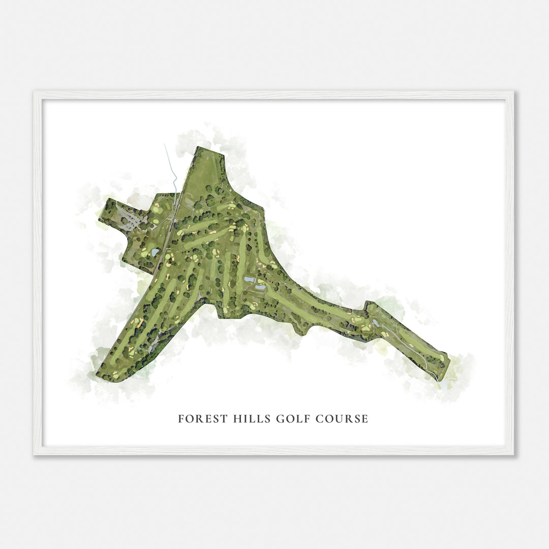 Print of Forest Hills Golf Course Classic Map