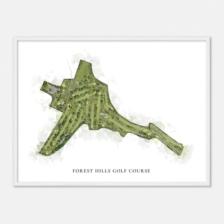 Print of Forest Hills Golf Course Classic Map