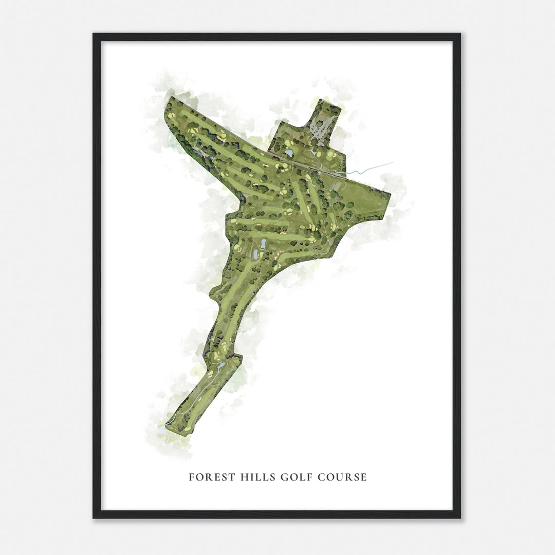 Print of Forest Hills Golf Course Classic Map
