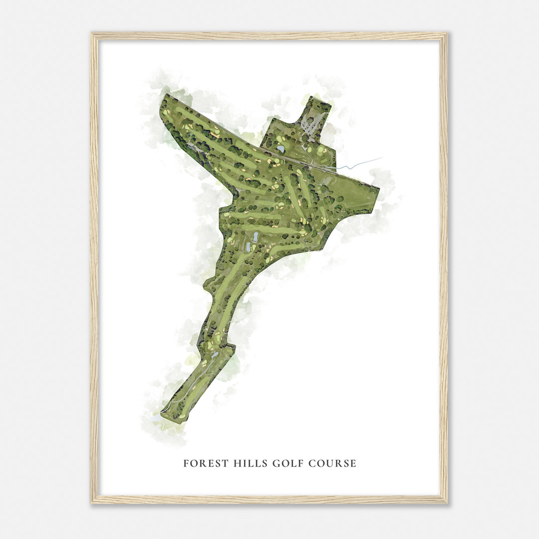 Print of Forest Hills Golf Course Classic Map