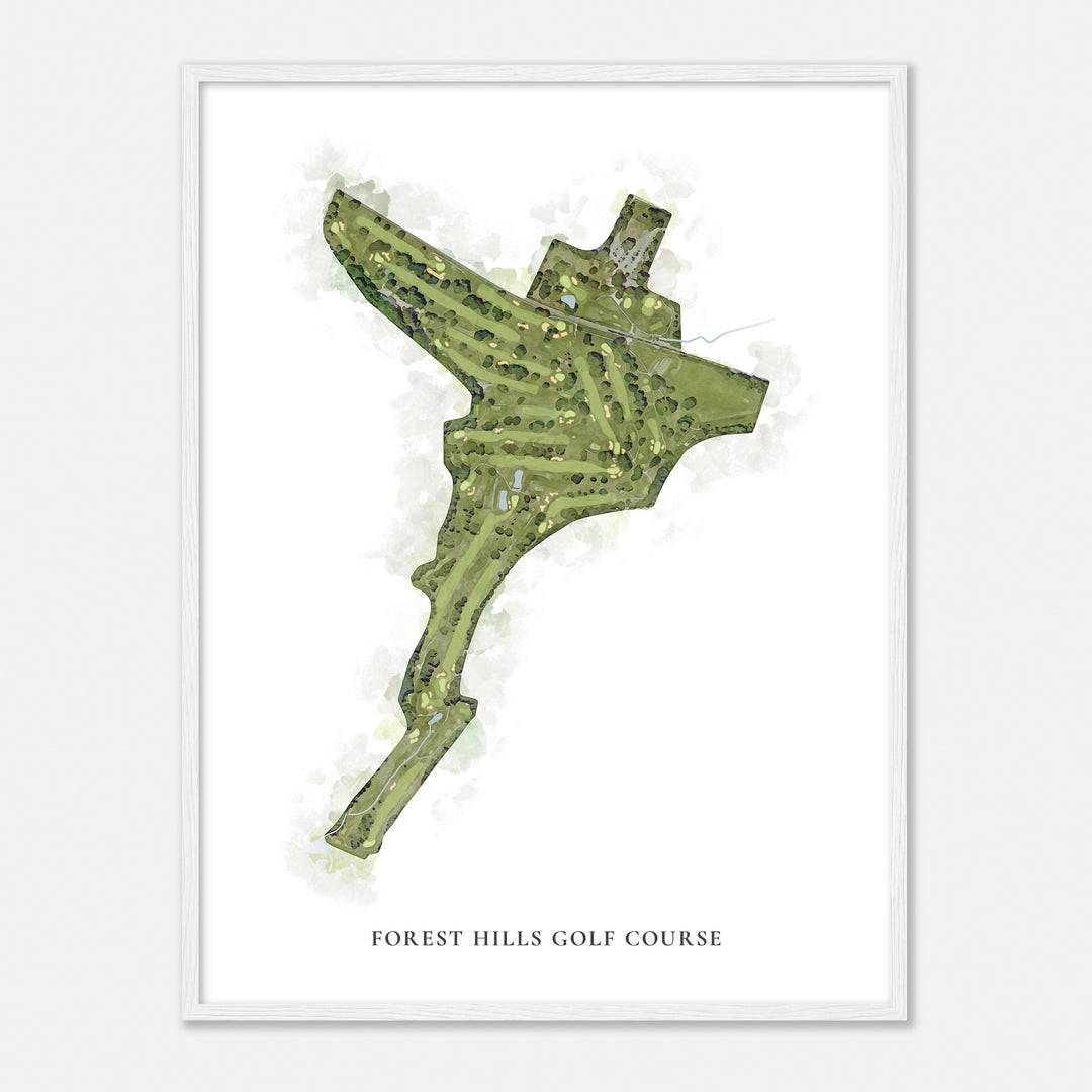 Print of Forest Hills Golf Course Classic Map