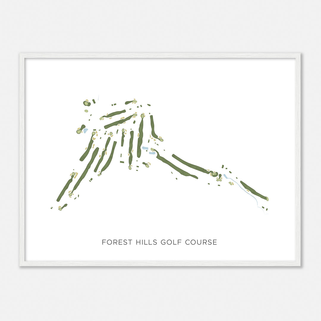 Print of Forest Hills Golf Course Modern Map