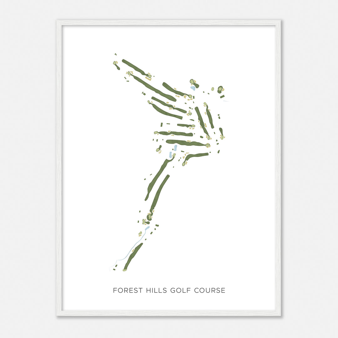Print of Forest Hills Golf Course Modern Map